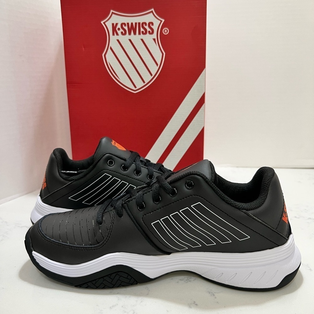 K-Swiss Court Express Black and White Shoes - Picture 3 of 10